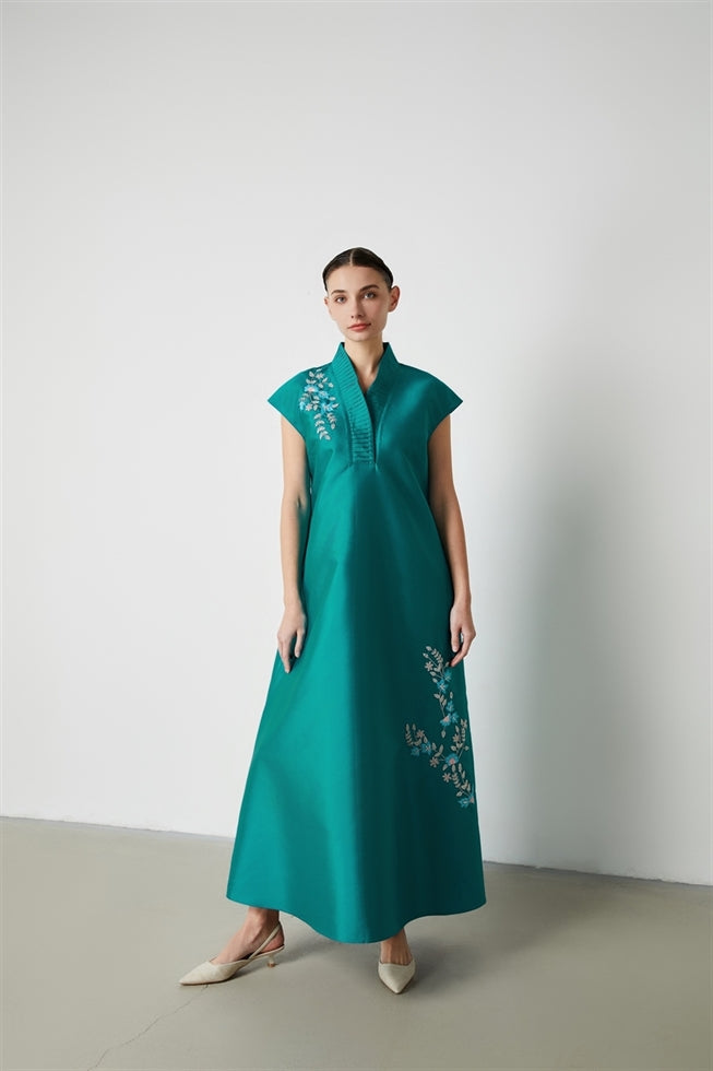 Pleated Collar Kaftan - Femi9 EG