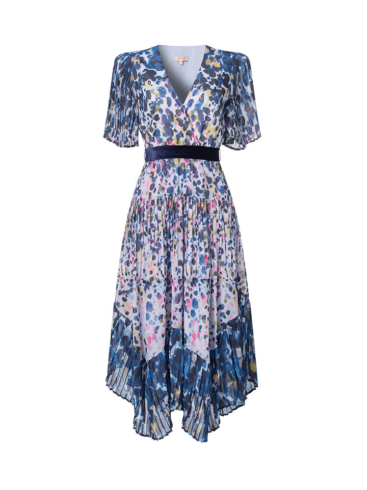 Midi Placement Print Dress - Femi9 EG