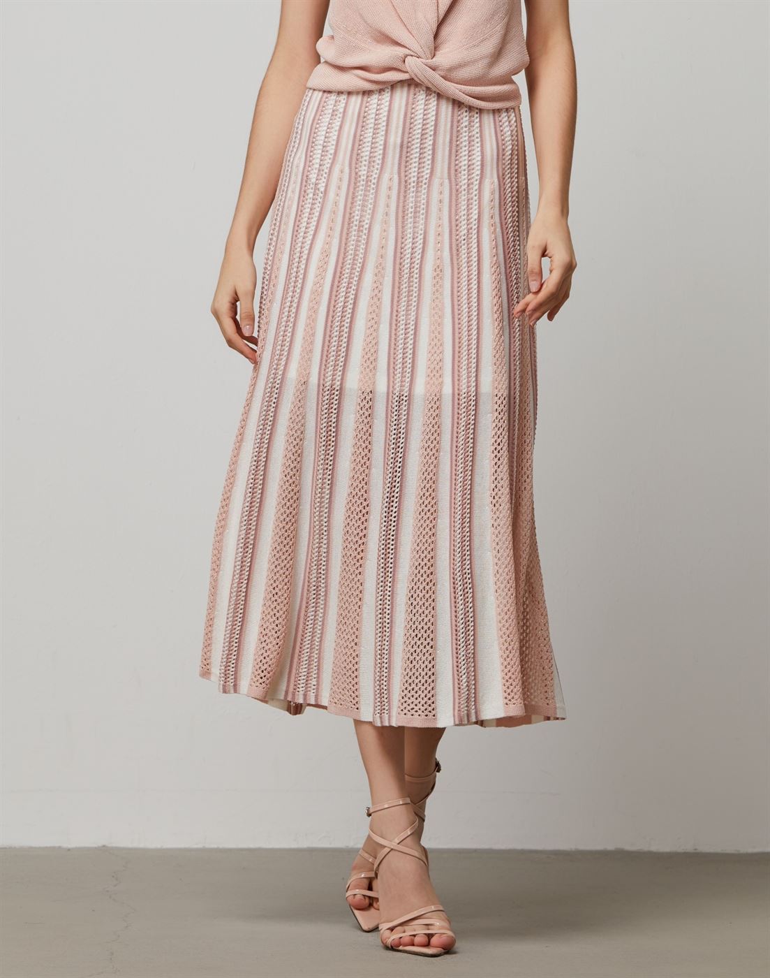 Strips Knitted Skirt - Femi9 EG
