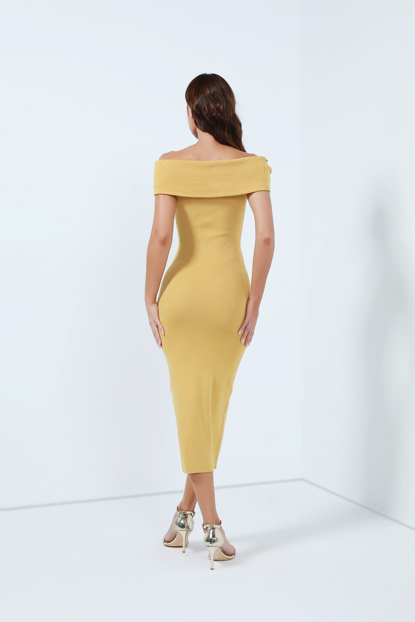 Off Shoulder Knitted Dress - Femi9 EG