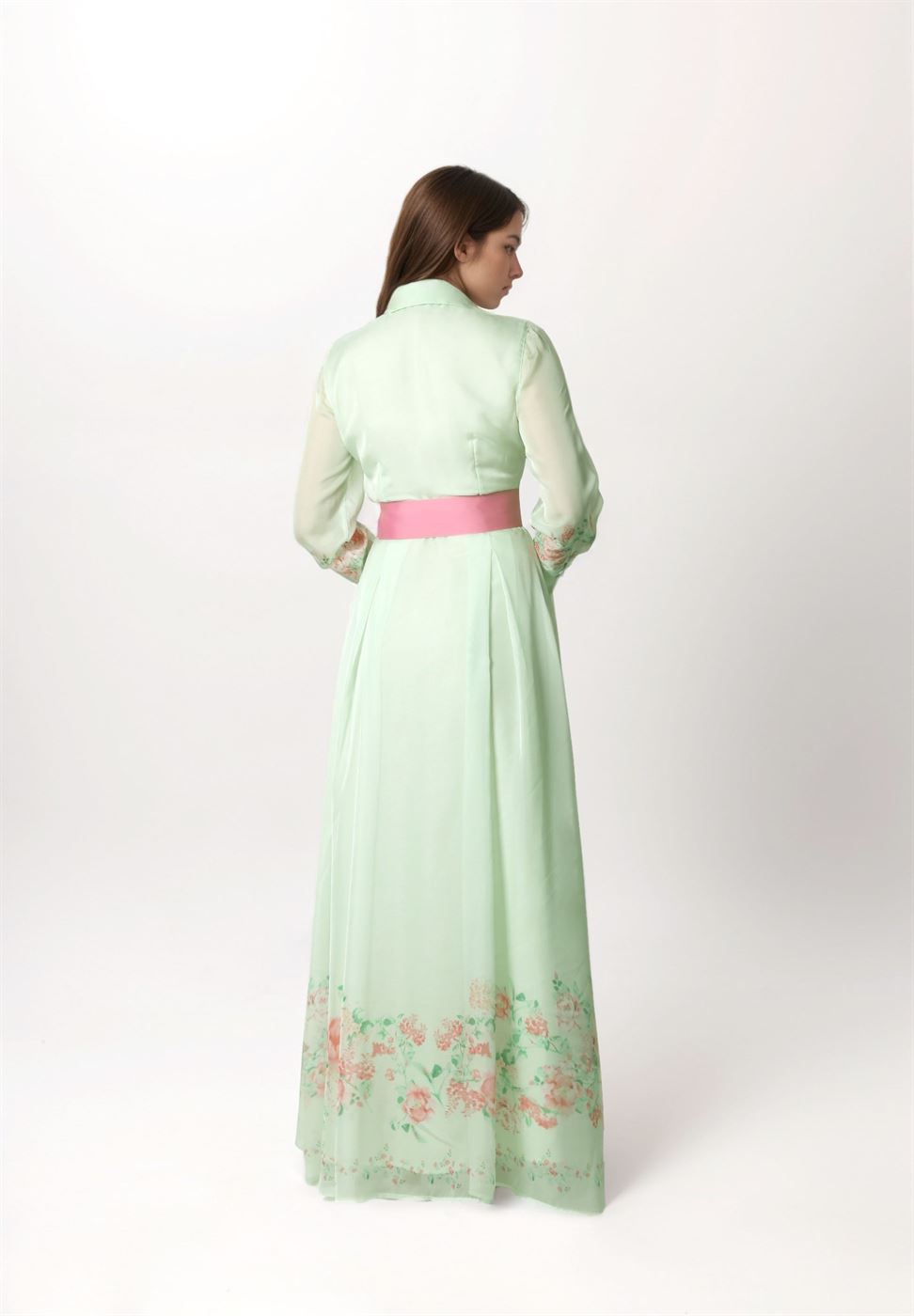Contrast Belted Shirt Dress - Femi9 EG