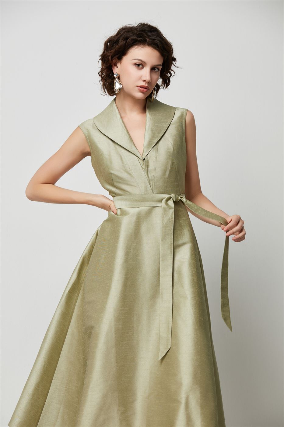 Fit And Flare Taffeta Dress - Femi9 EG