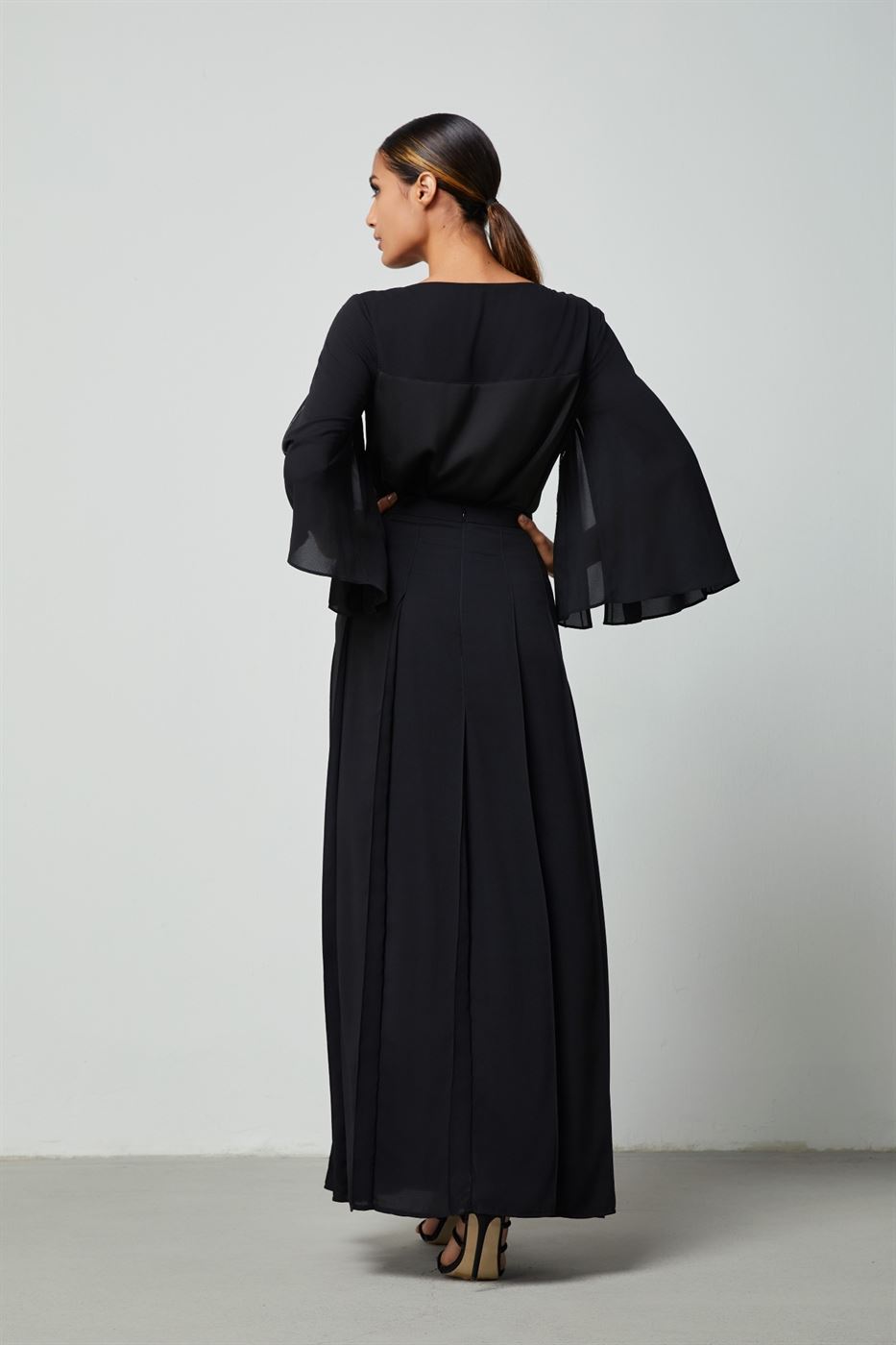 Embellished Chiffon Sleeves Top - Femi9 EG