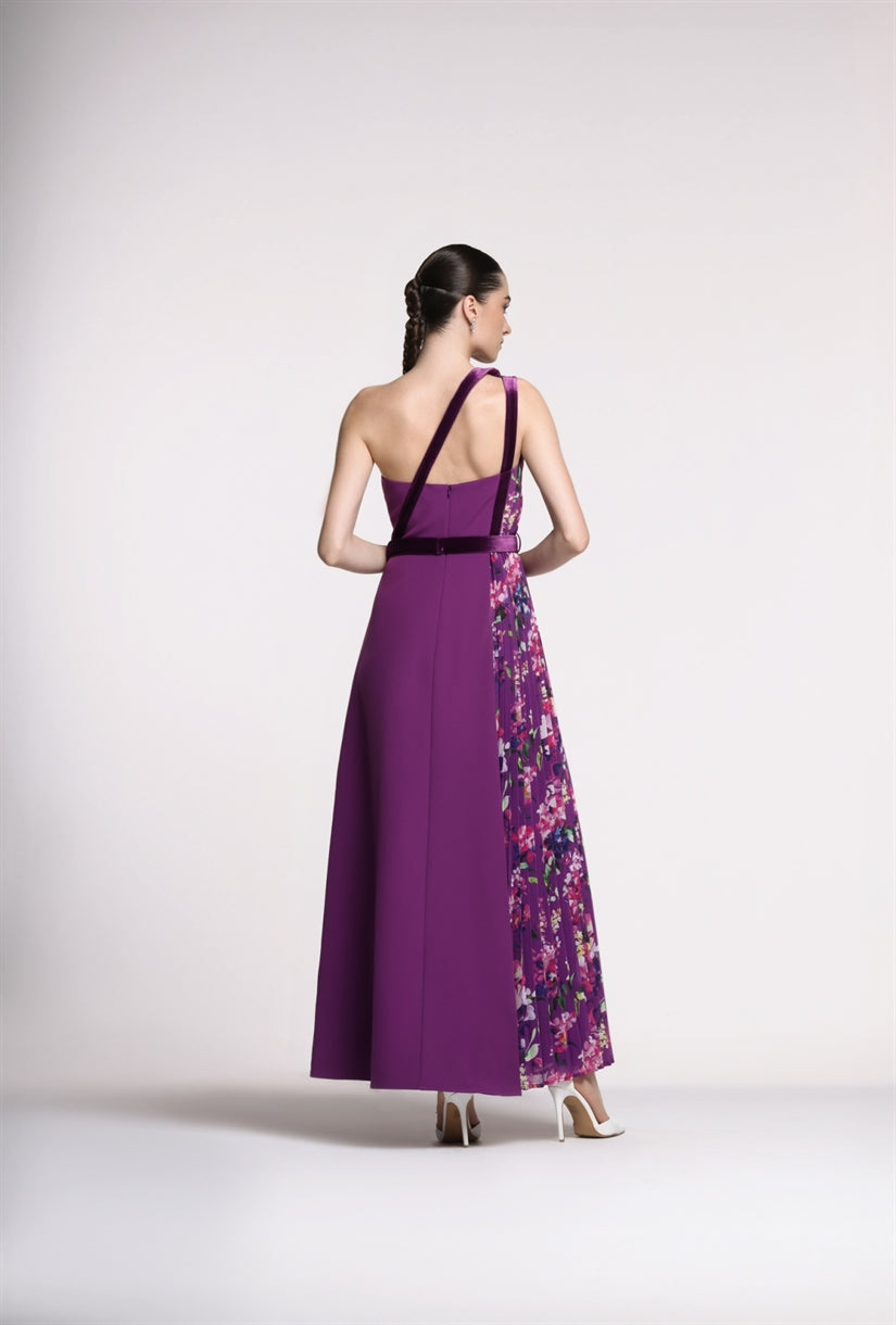 One Shoulder Floor Length Dress - Femi9 EG