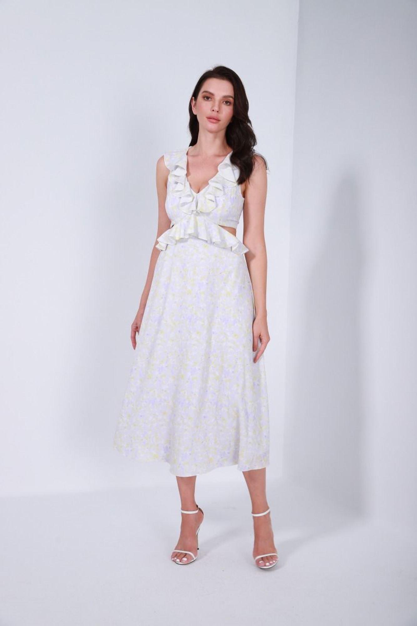Maxi Ruffle Waist Dress - Femi9 EG