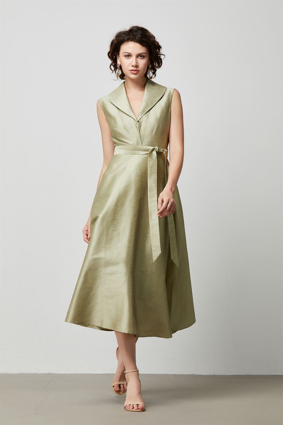 Fit And Flare Taffeta Dress - Femi9 EG