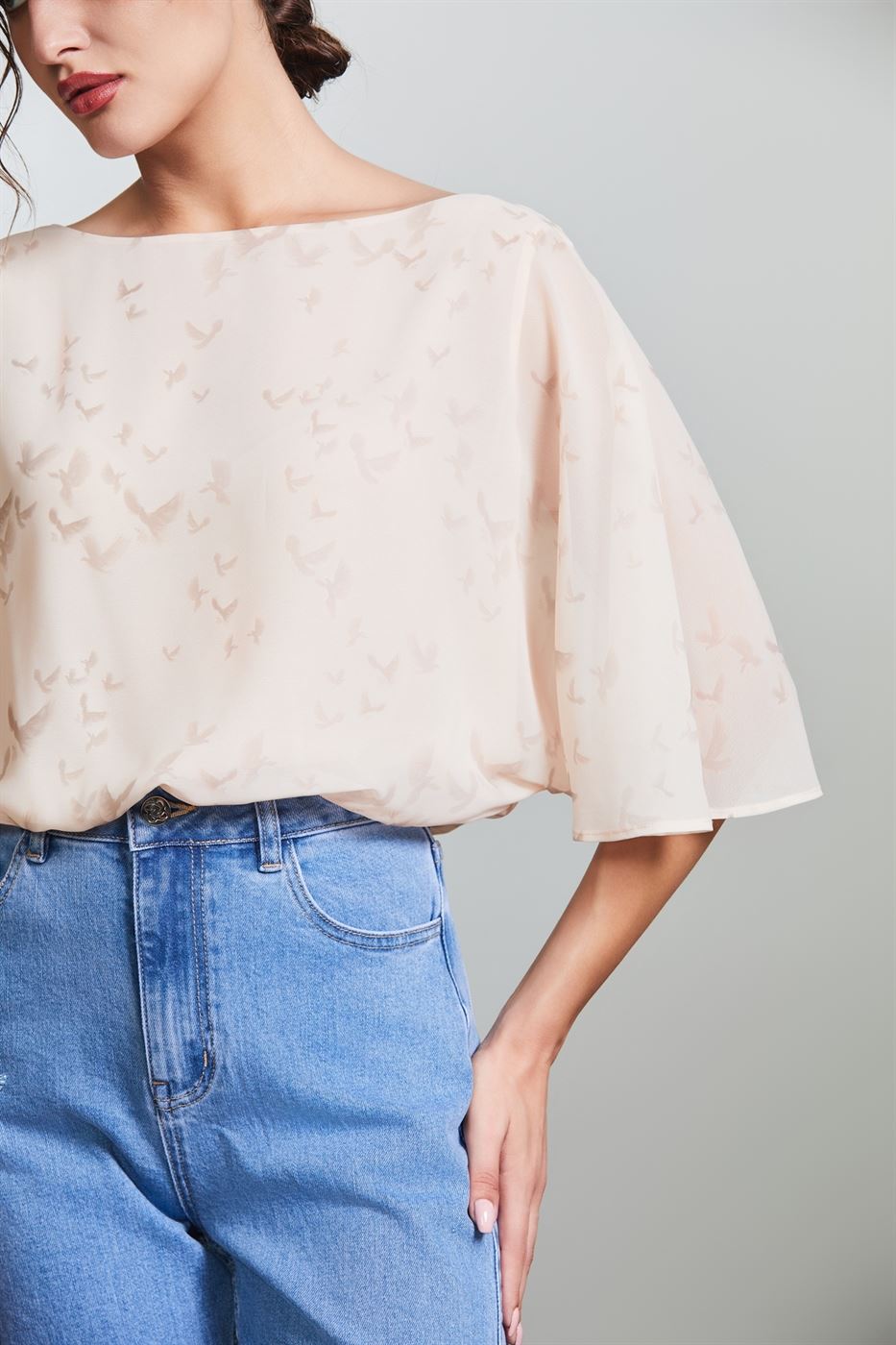 Chiffon Printed Blouse - Femi9 EG