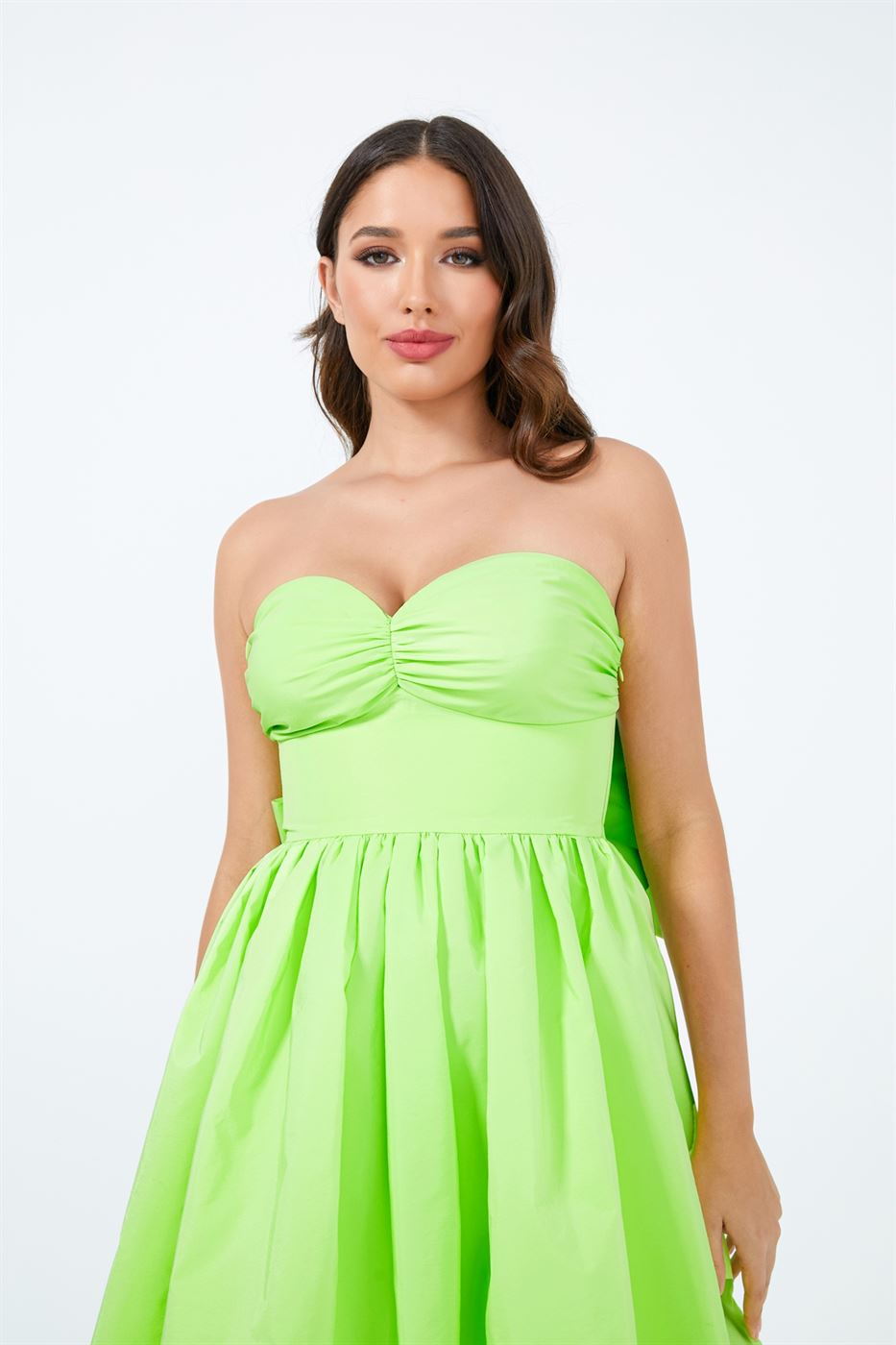 Bustier Dress With Big Bow - Femi9 EG