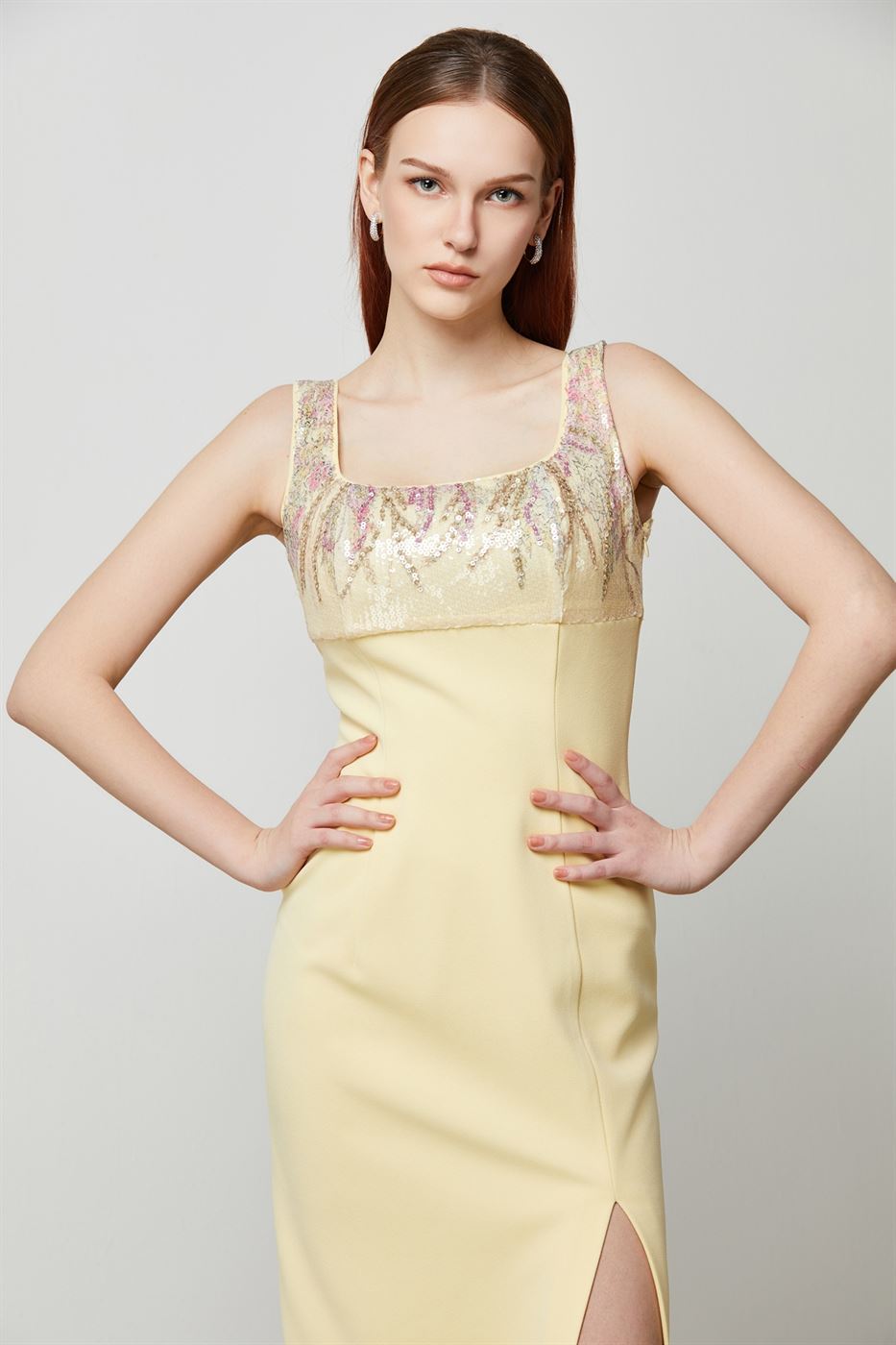Midi Sequin Panel Dress - Femi9 EG