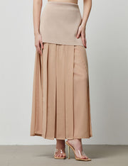 Chiffon Detail Knitted Skirt - Femi9 EG
