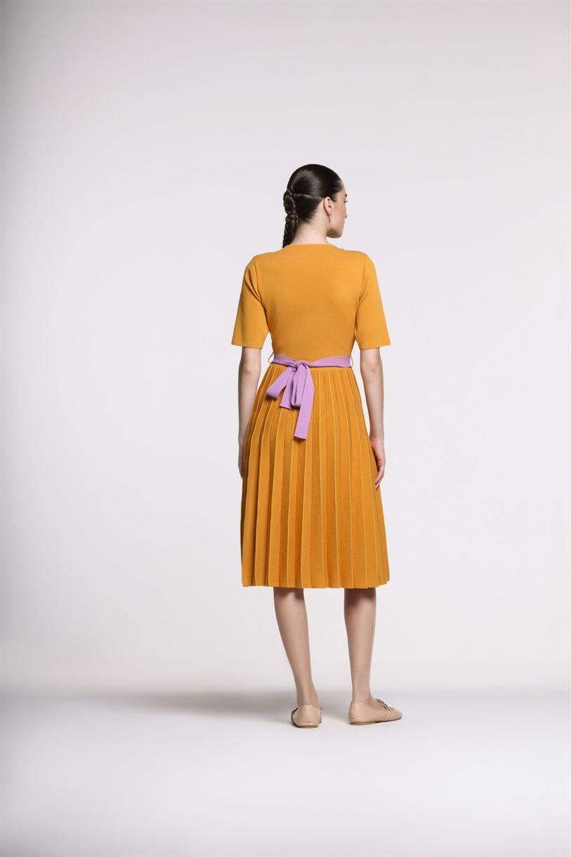 Embellished Collar A Line Dress - Femi9 EG