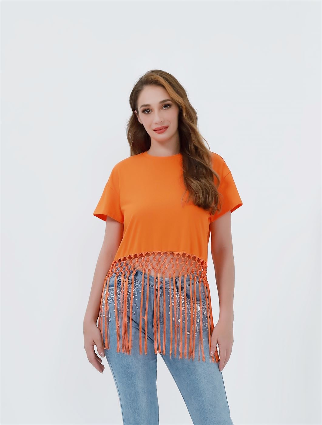 T-Shirt With Fringe - Femi9 EG