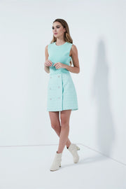 Knit Tweed Short Dress - Femi9 EG