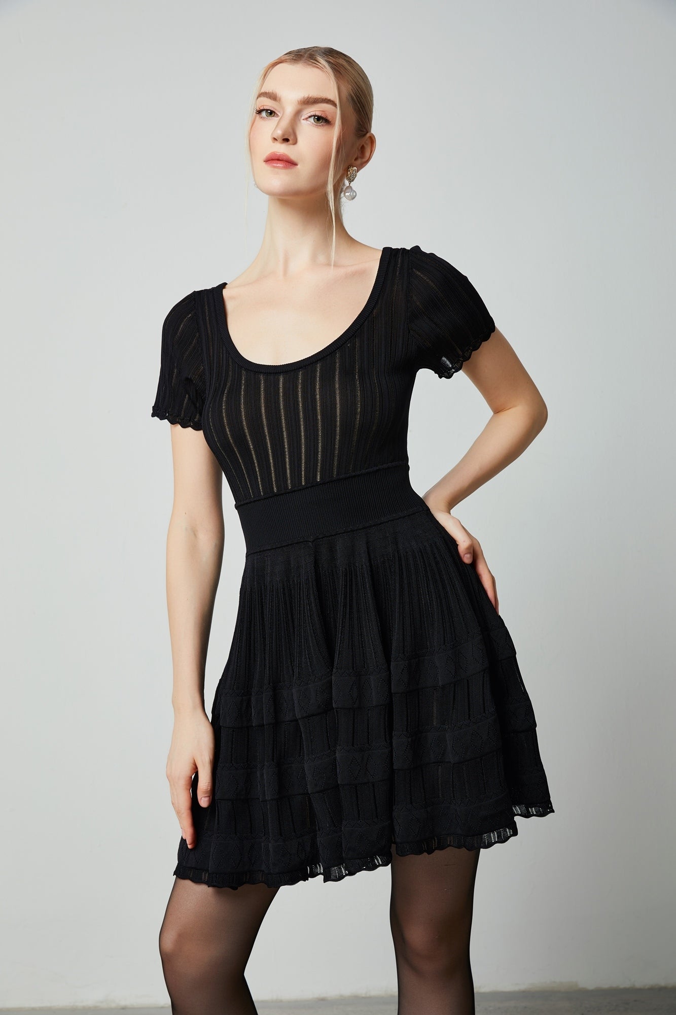A-Line Knit Dress - Femi9 EG