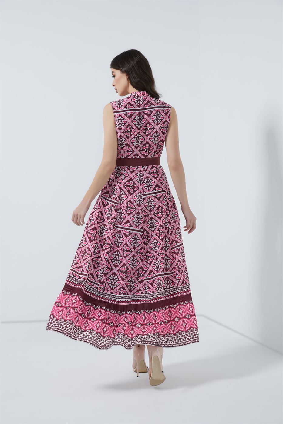 Printed Sleeveless Dress - Femi9 EG