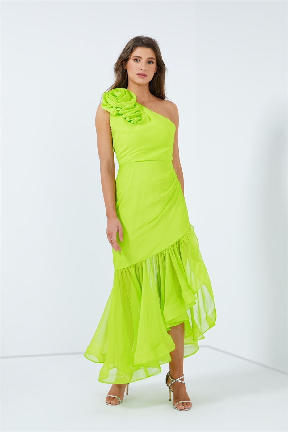 Assymetric Chiffon Dress - Femi9 EG