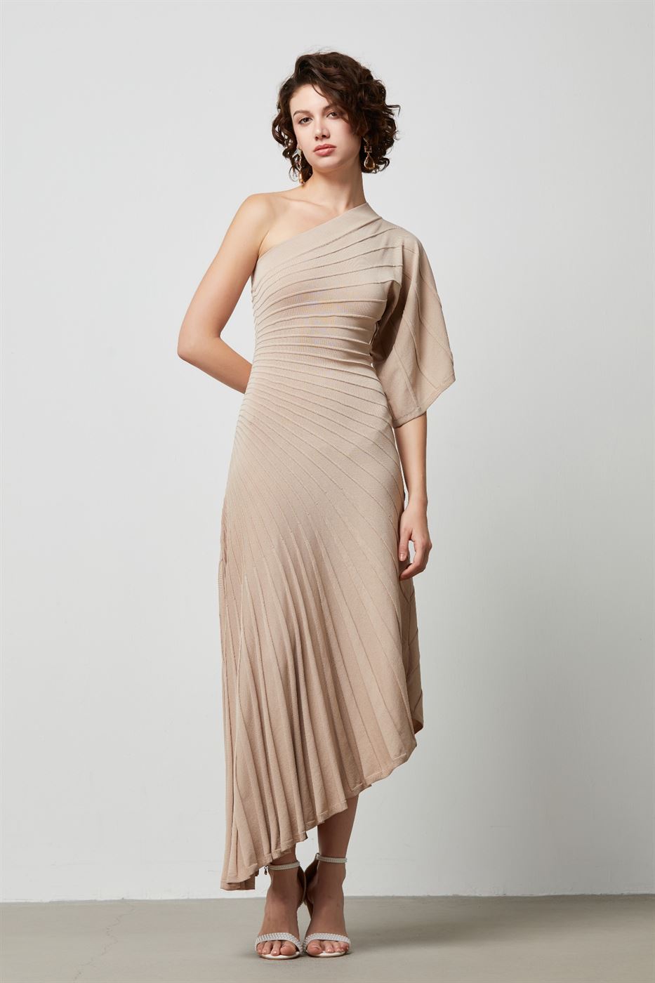 Pleat Detail Knitted Dress - Femi9 EG