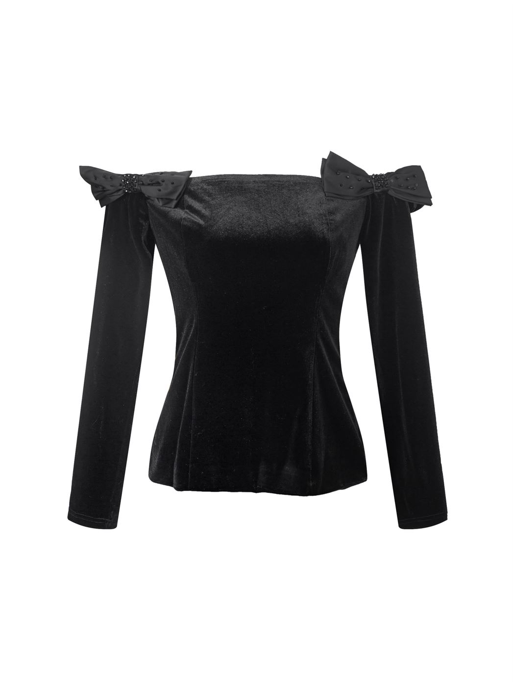 Off Shoulder Velvet Top - Femi9 EG
