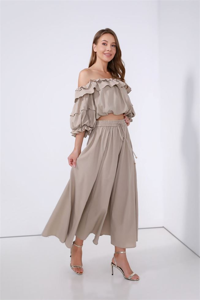 Off-Shoulder Ruffle Top - Femi9 EG