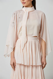 Chiffon Blouse With Scarf - Femi9 EG