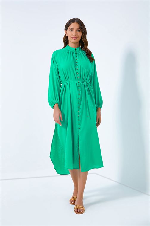 Buttoned Shirt Dress - Femi9 EG