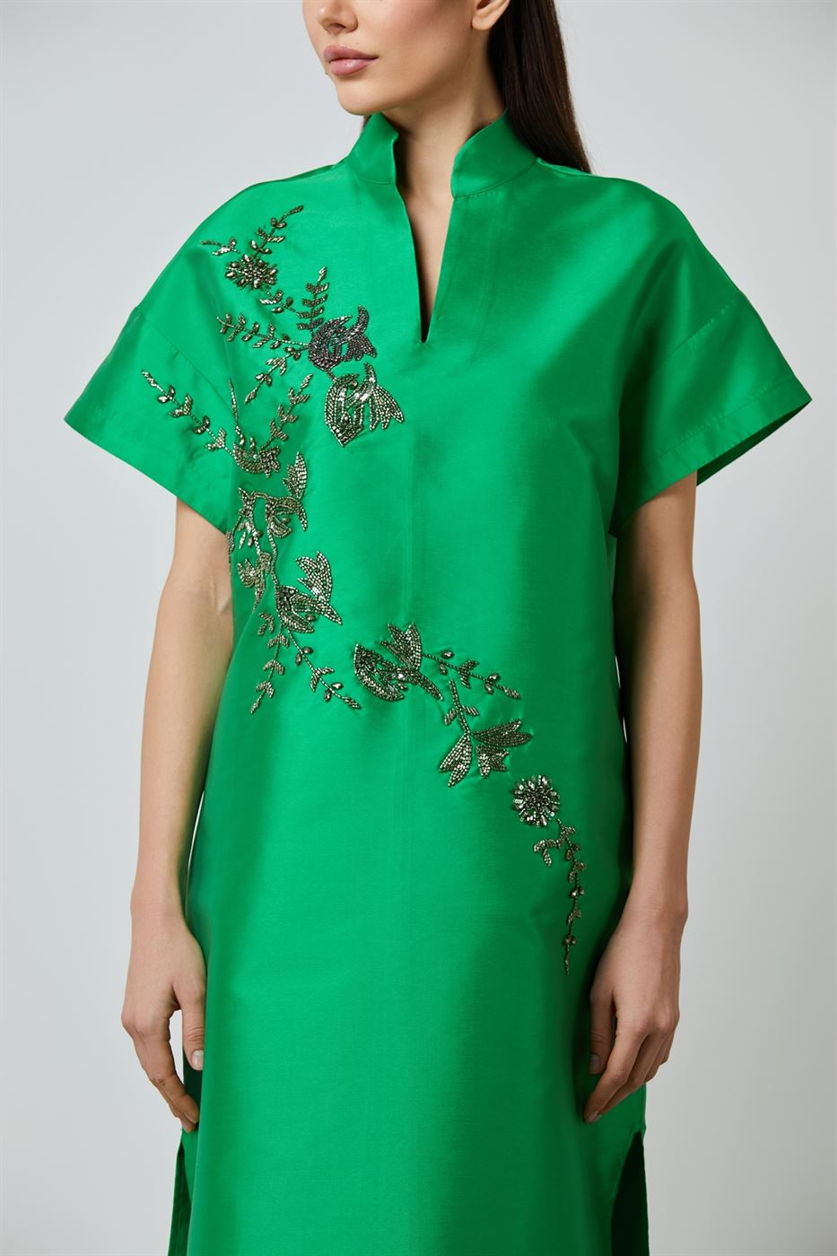 Embellished Taffeta Kaftan - Femi9 EG