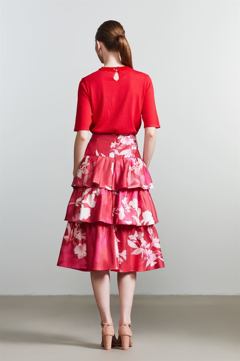 Printed Ruffle Skirt - Femi9 EG