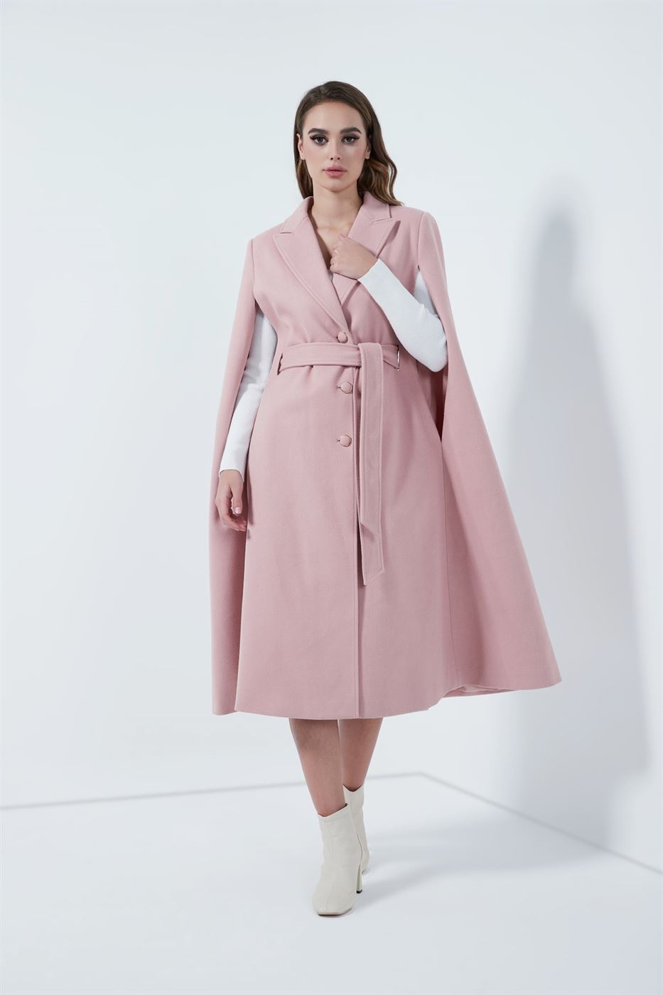 Maxi Coat With Sleeve Cape - Femi9 EG