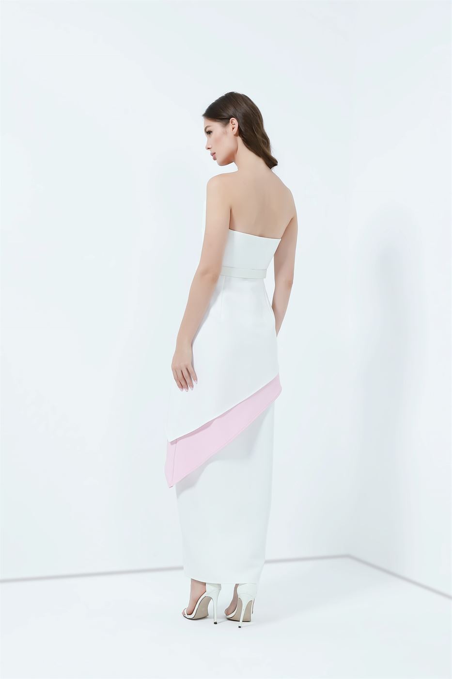 Crep Layered Full Length Dress - Femi9 EG