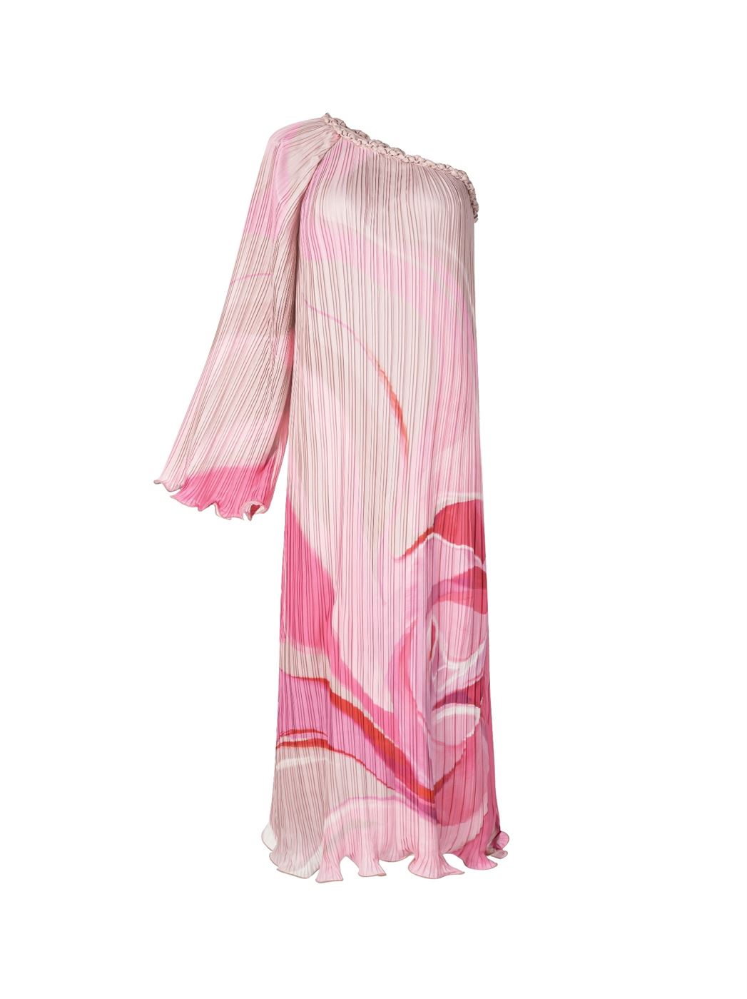 Pleated One-Shoulder Dress - Femi9 EG