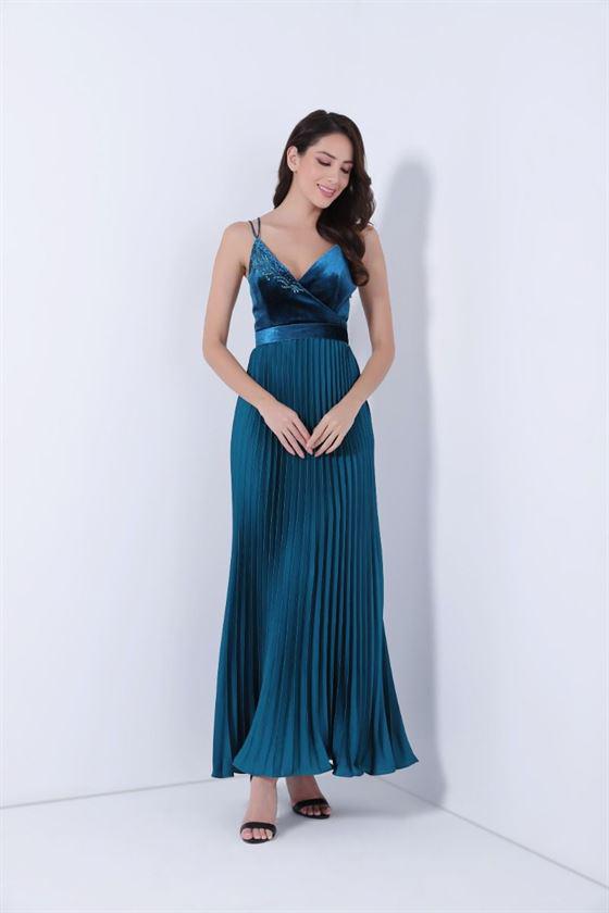 Ankle Length Pleated Dress