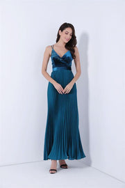 Ankle Length Pleated Dress - Femi9 EG
