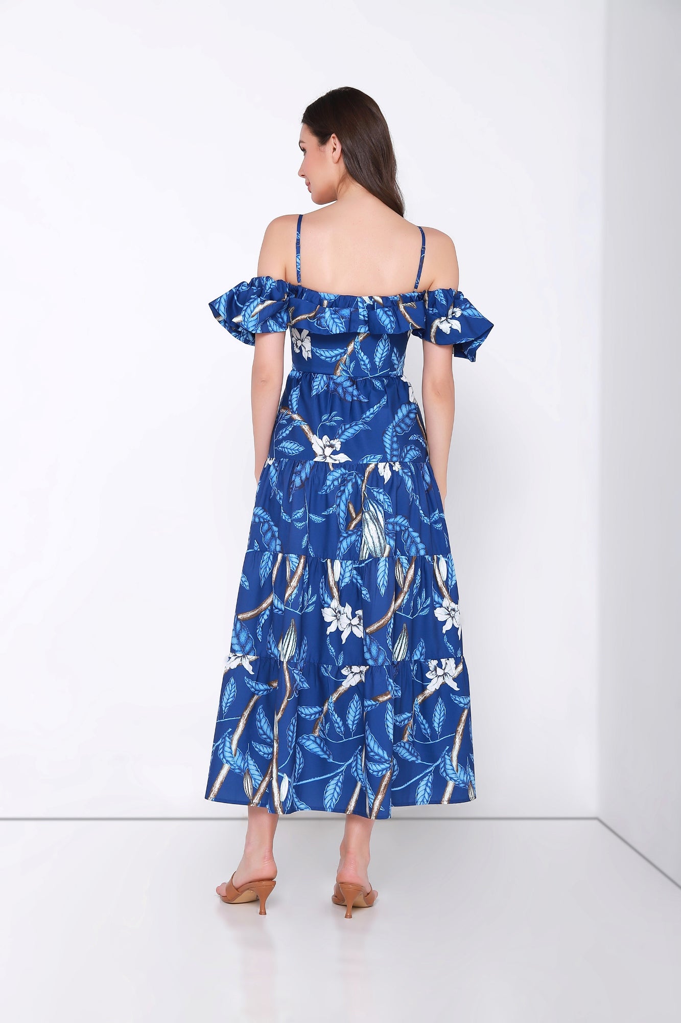 Printed Off Shoulder Dress - Femi9 EG
