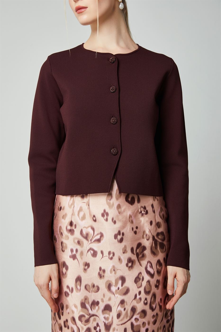 Flower Buttons Cardigan - Femi9 EG