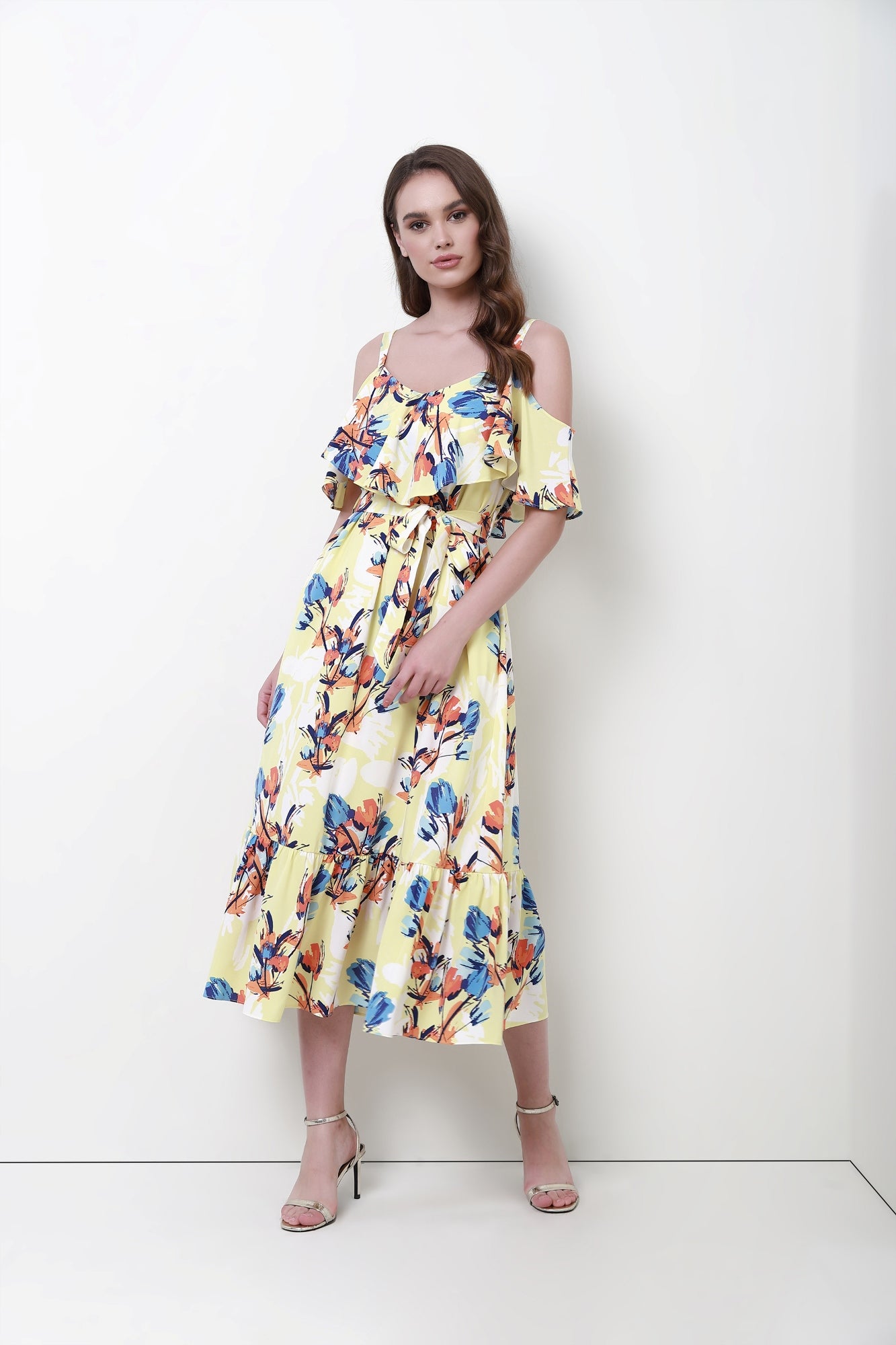 Ruffeled Printed Dress - Femi9 EG