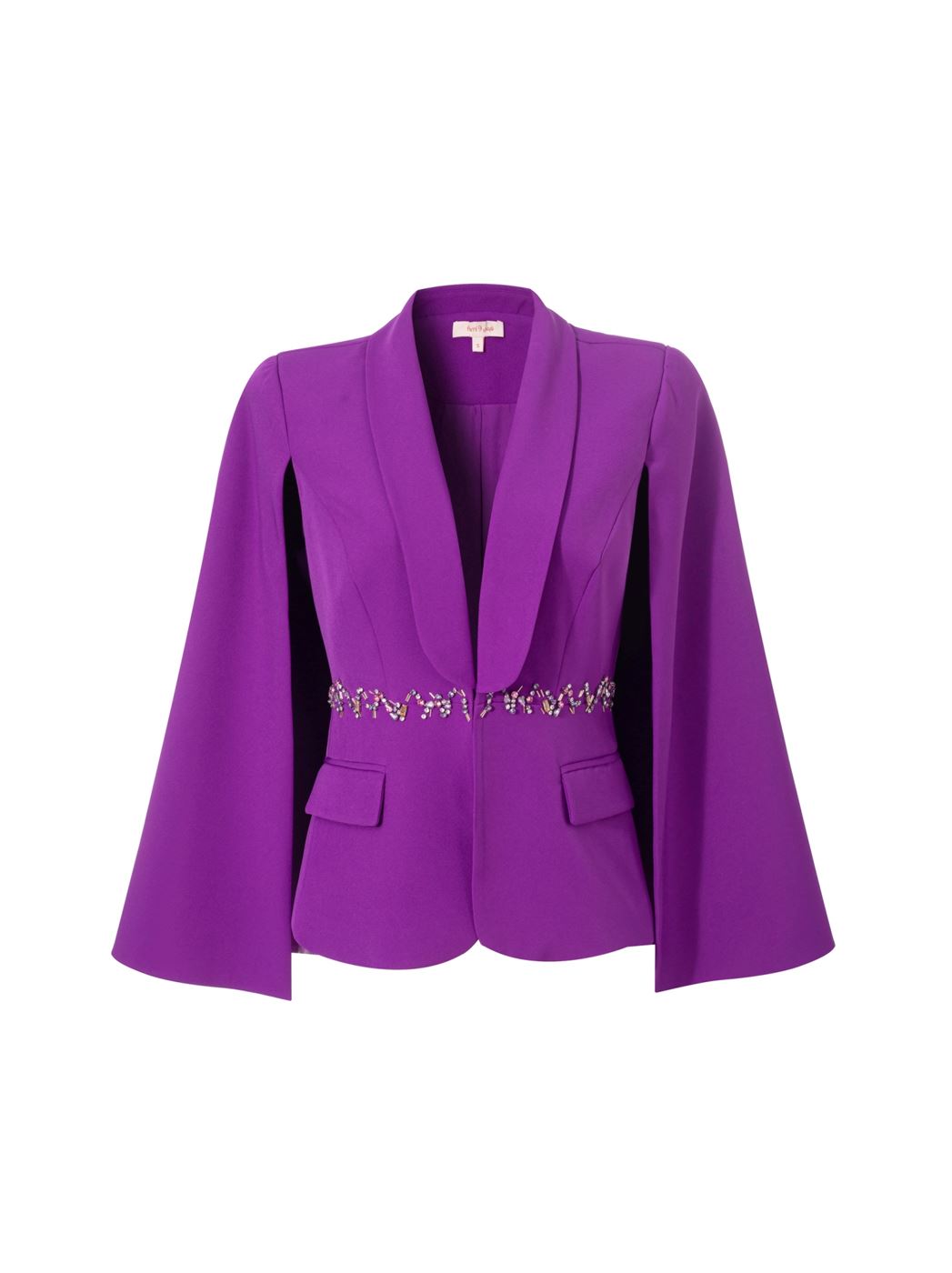 Cape Embellishment Blazer - Femi9 EG