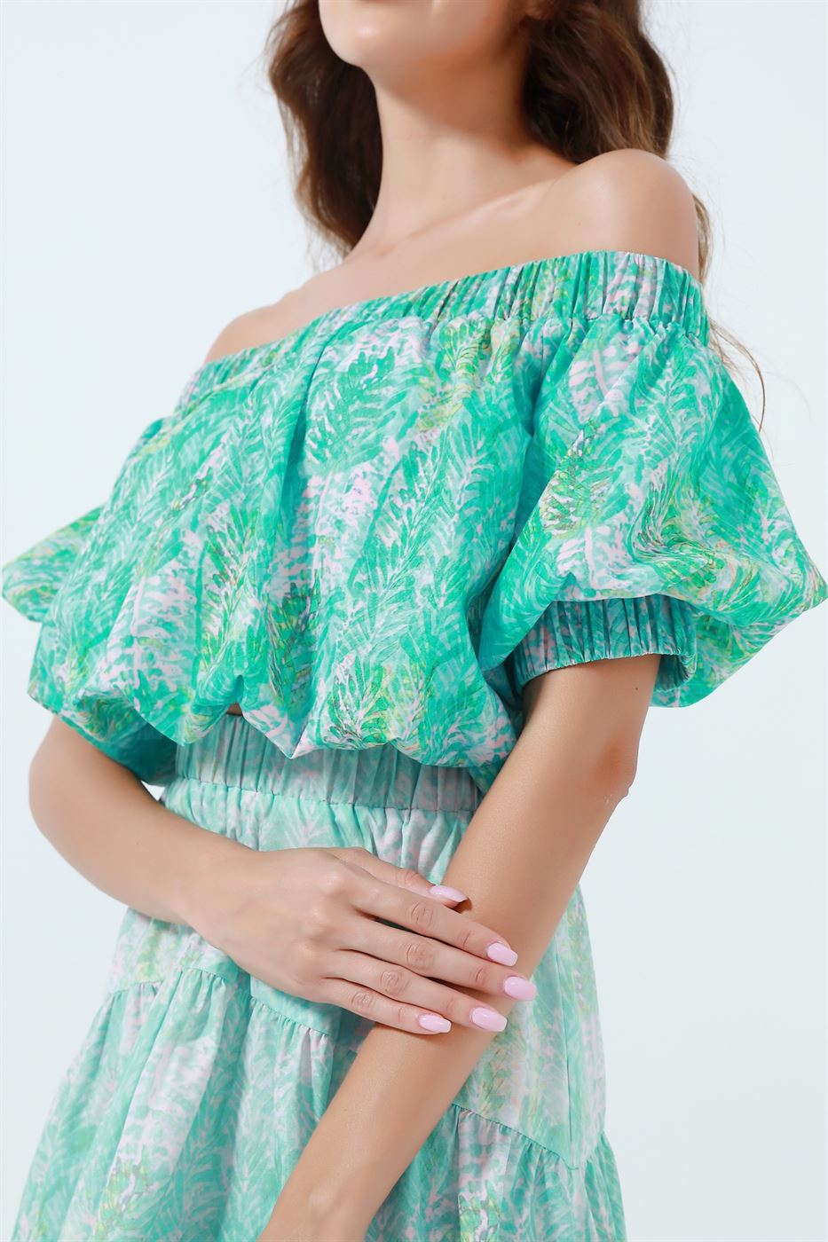 All Over Printed Cropped Top - Femi9 EG