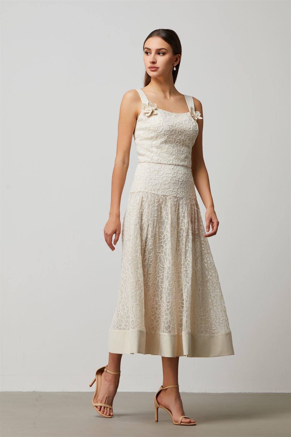 Floral Pattern Lace Skirt - Femi9 EG