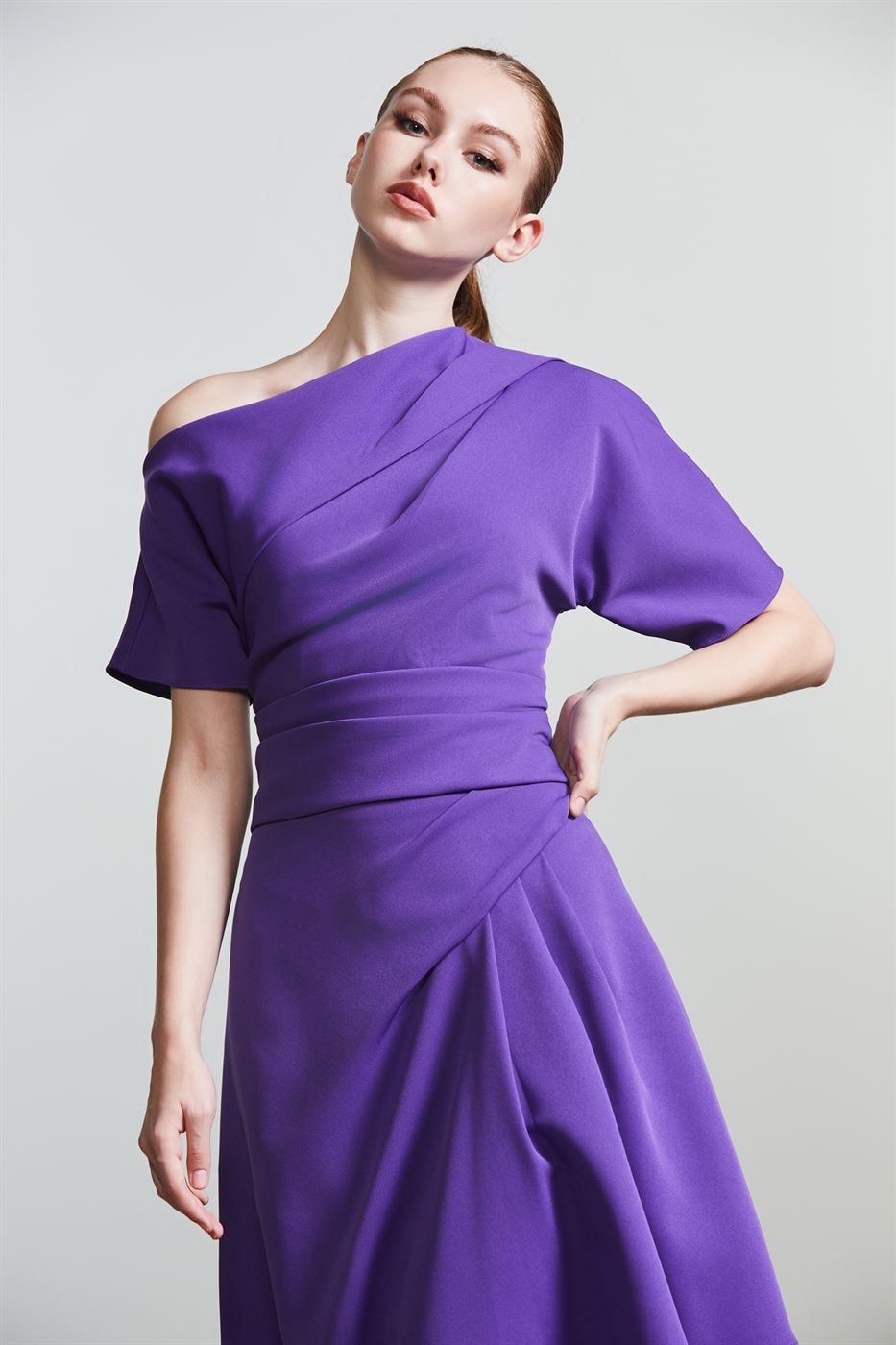 Asymmetrical Neckline Knit Top - Femi9 EG