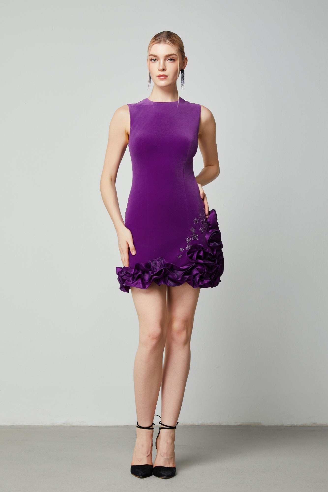 Ruffled Hem Dress - Femi9 EG