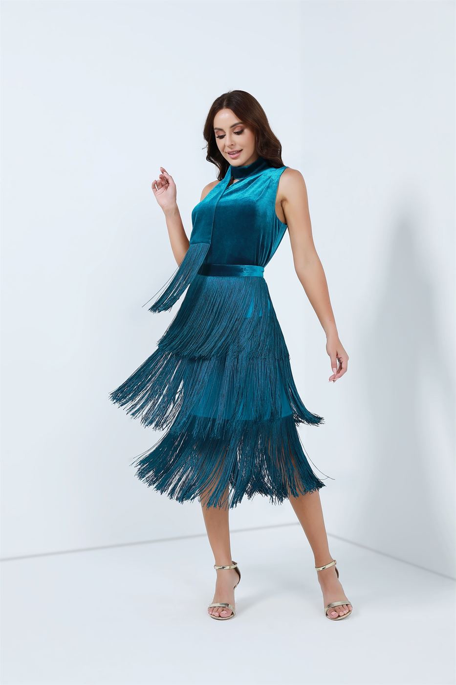 One Shoulder Velvet Top - Femi9 EG