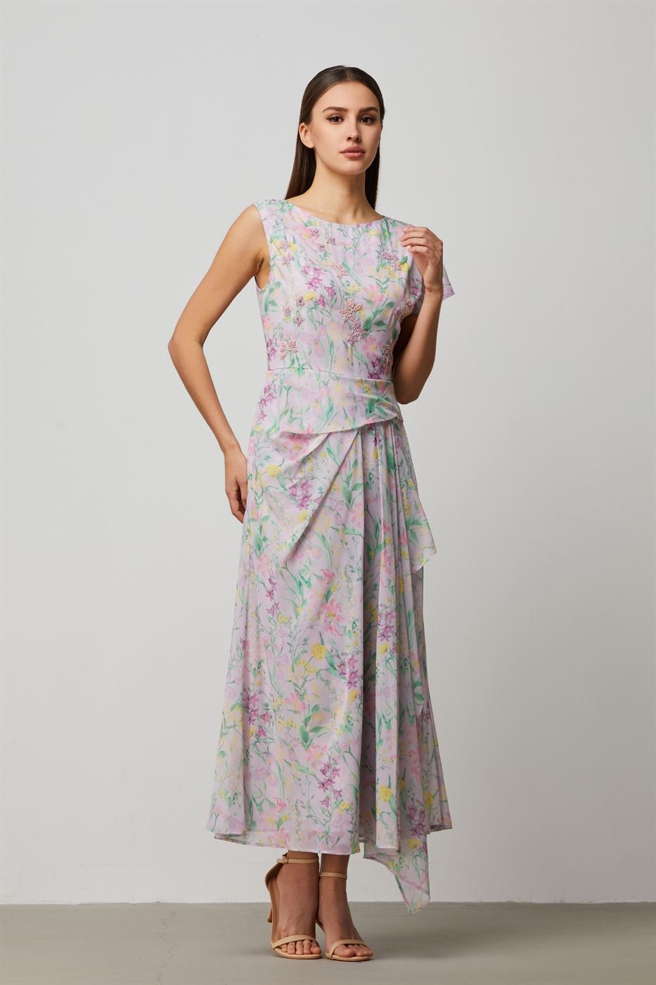 Floral Chiffon Dress - Femi9 EG