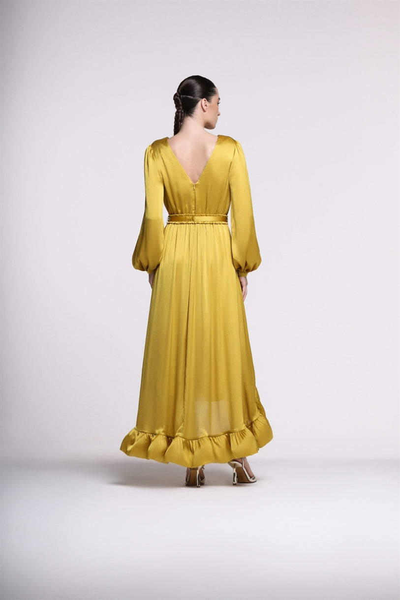 Maxi Dress With Belt - Femi9 EG