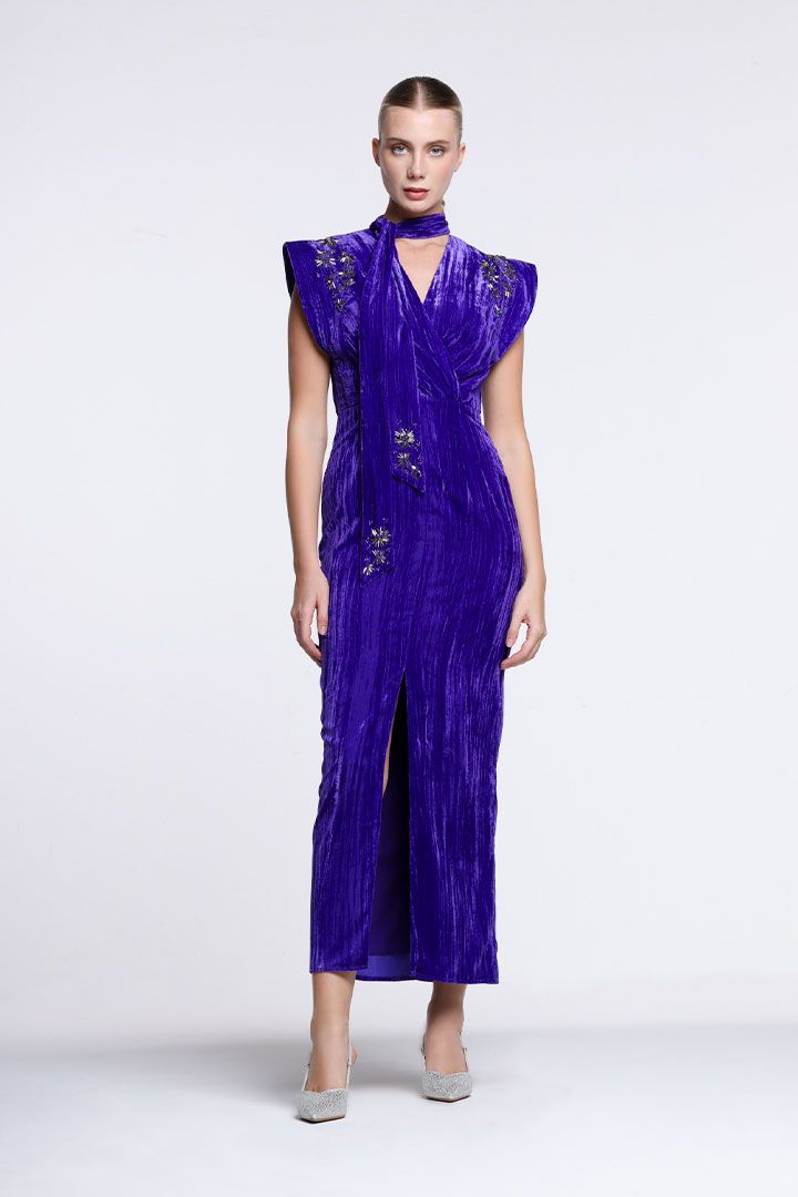 Crinkle Velvet Dress - Femi9 EG