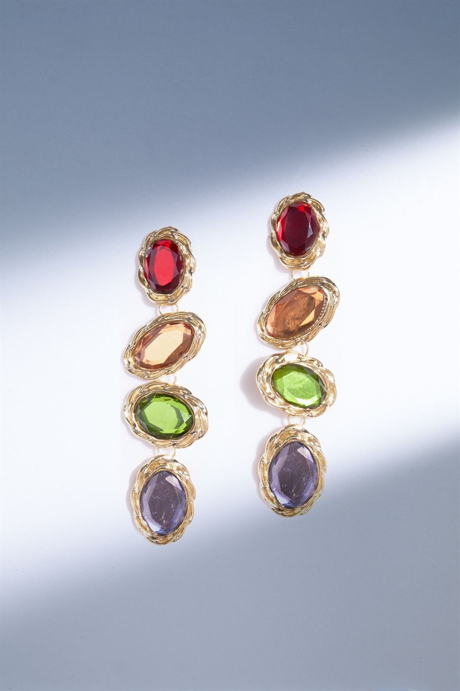 Faux Crystals Strand Drop Earrings - Femi9 EG