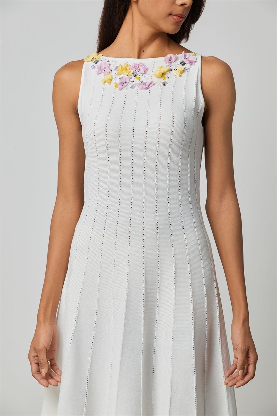 Colored Flowers Details Dress - Femi9 EG