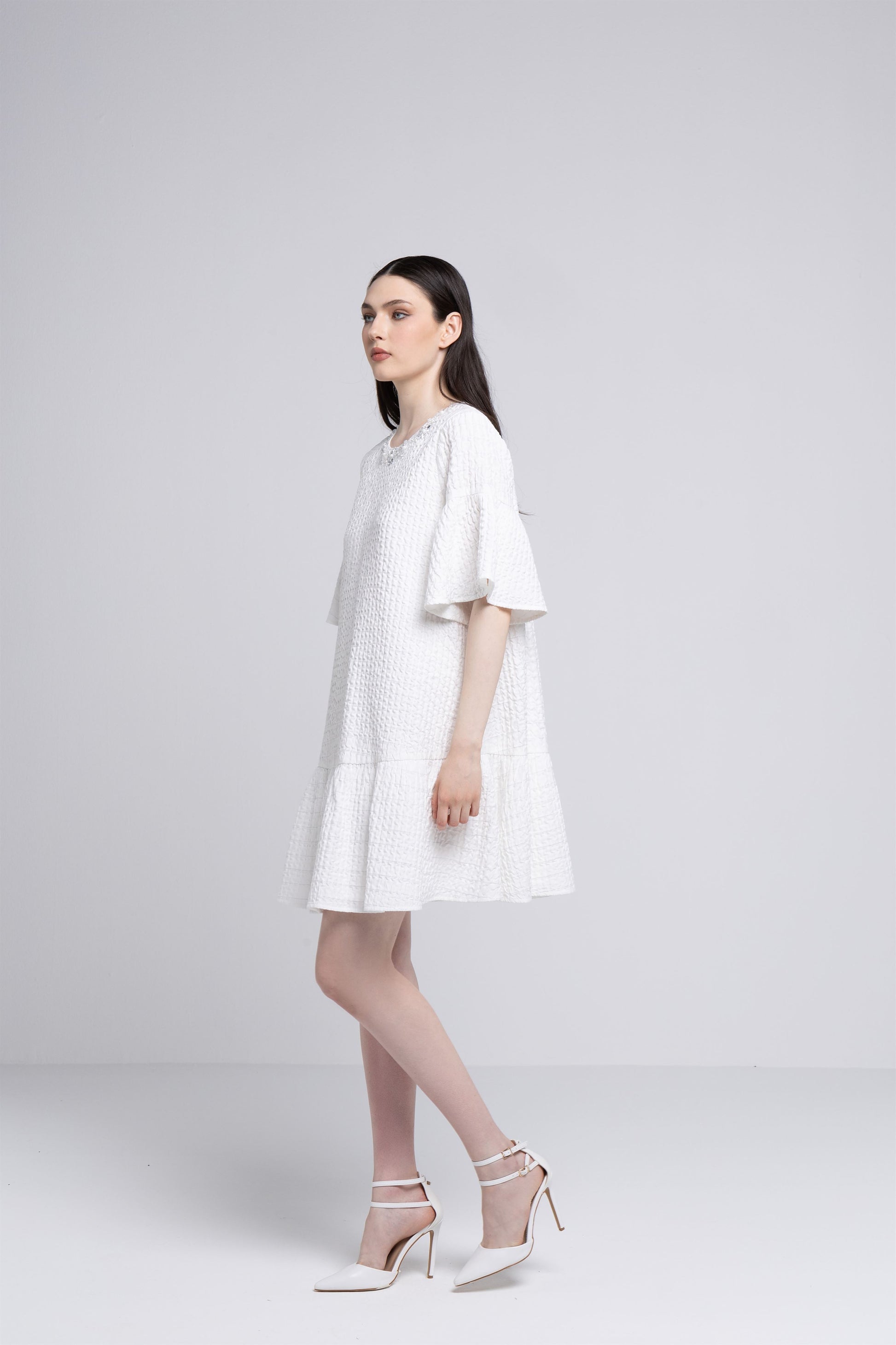 Embellished Mini Dress - Femi9 EG