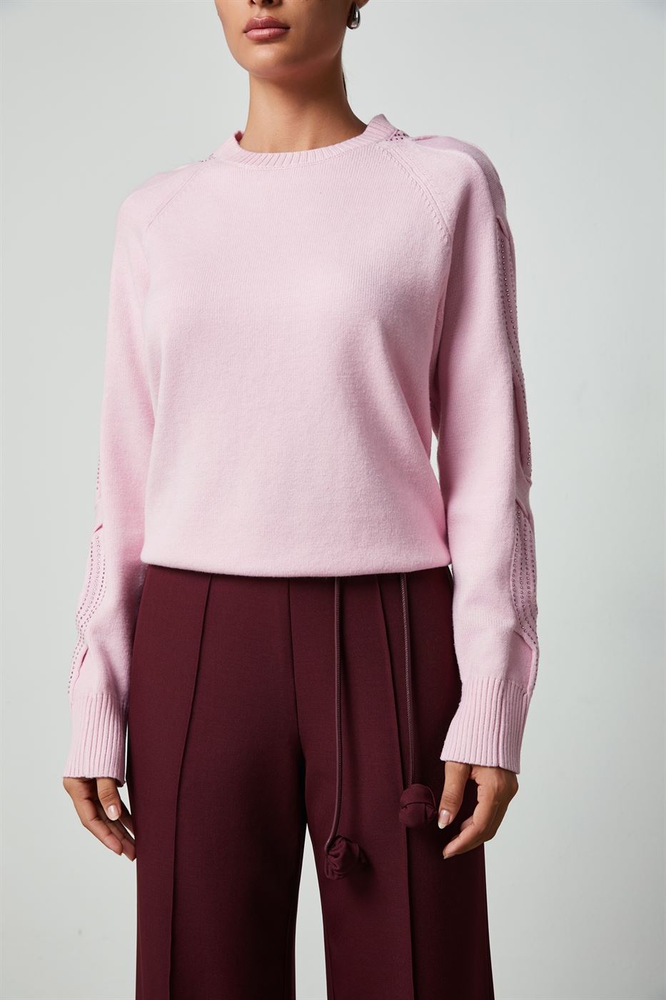 Embellished Sleeves Pullover - Femi9 EG