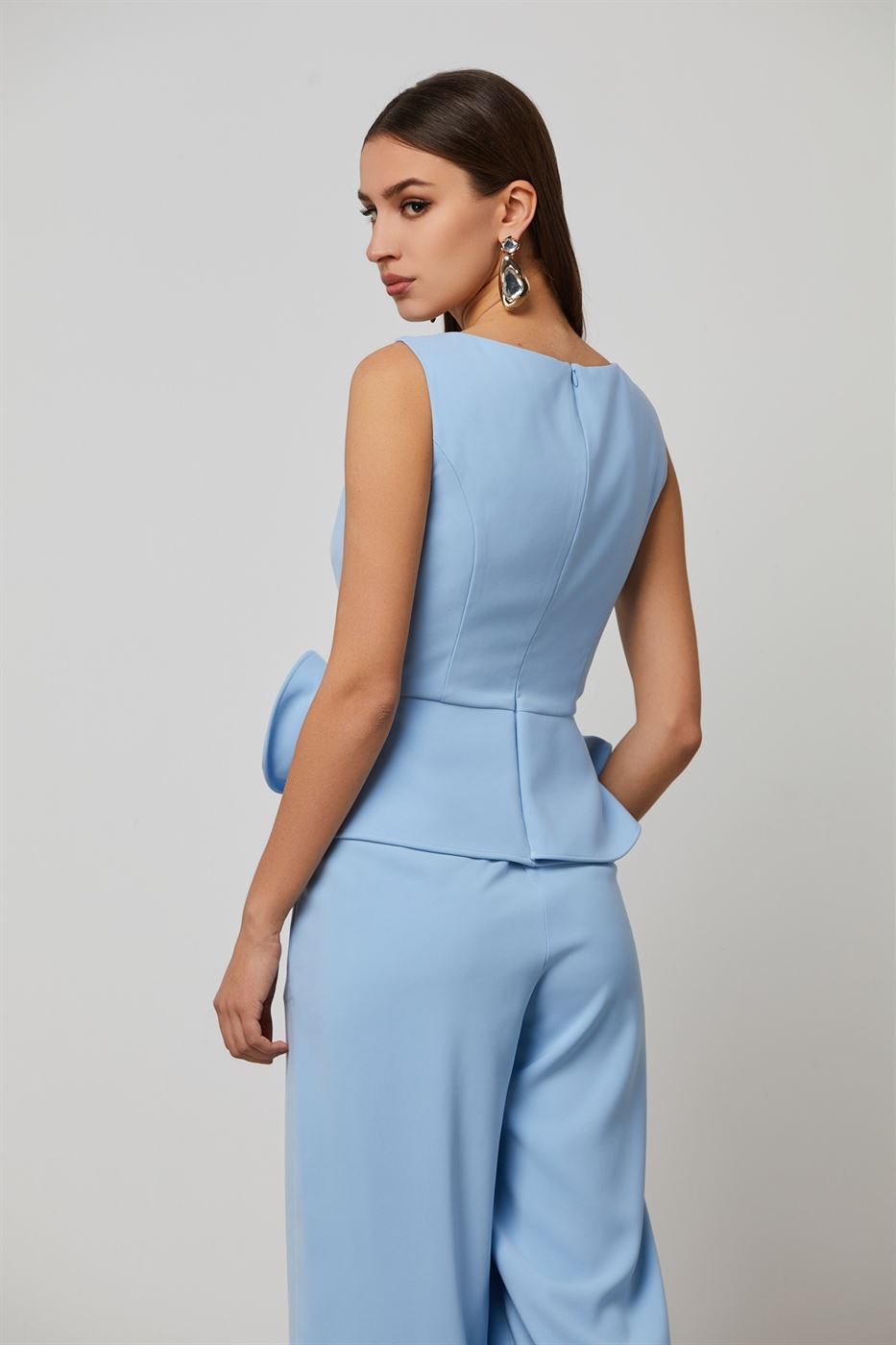 Peplum Hem Fitted Top - Femi9 EG