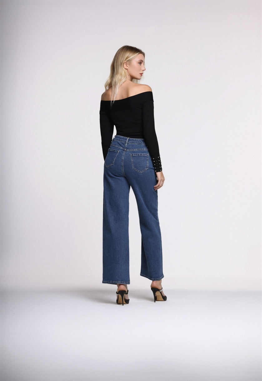 High Waist Straight Jeans - Femi9 EG